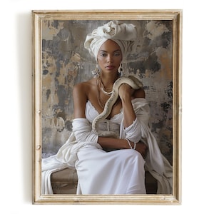 Marie Laveau, Voodoo Queen of New Orleans #1, Instant Download, Occult Voodoo Culture Poster, Spiritual Healer, Gothic Wall Art Decor