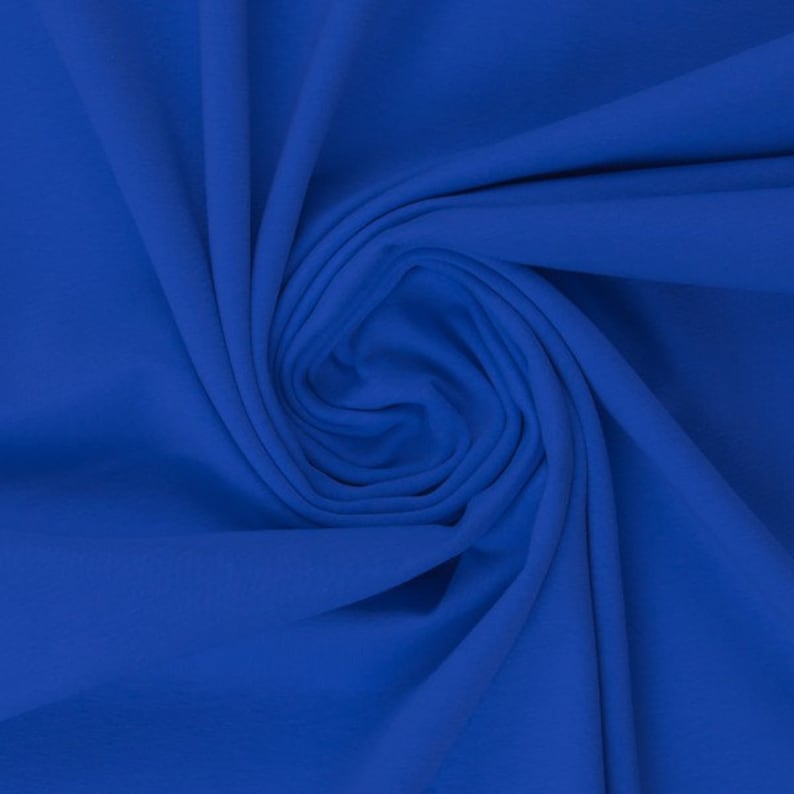 JERSEY KNIT FABRIC solid color royal blue Width 160 cm 220GM