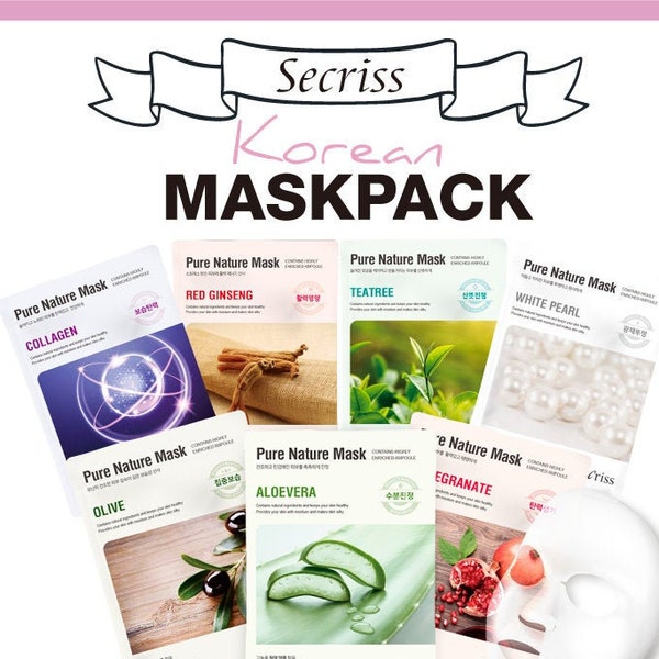 Secriss Pure Nature Mask Pack | Koreanische Hautpflege Gesichtsmaske