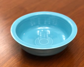 Vintage Fiestaware, Fiesta Ware, Homer Laughlin 8.5" Nappy, Serving Bowl in Turquoise