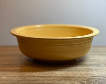Vintage Fiesta Ware/ Fiestaware Homer Laughlin Pottery 8 1/2" Vegetable Nappy Bowl in Original Yellow