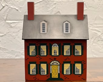 Windfield Designs Center Hall Colonial Coin Bank, Glens Falls, NY Signed H Musser 1986