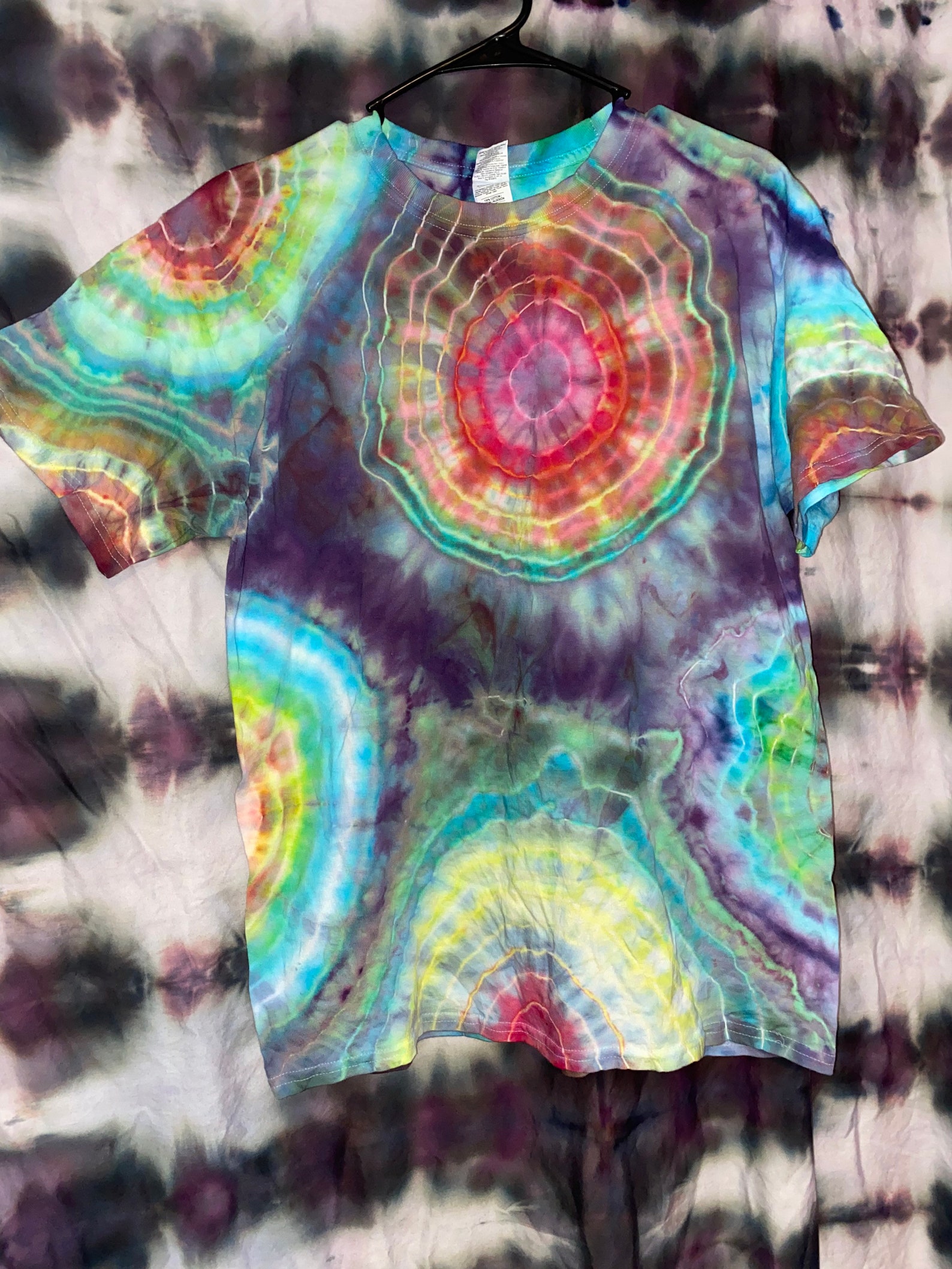 L Rainbow Geode Tie Dye Shirt Etsy