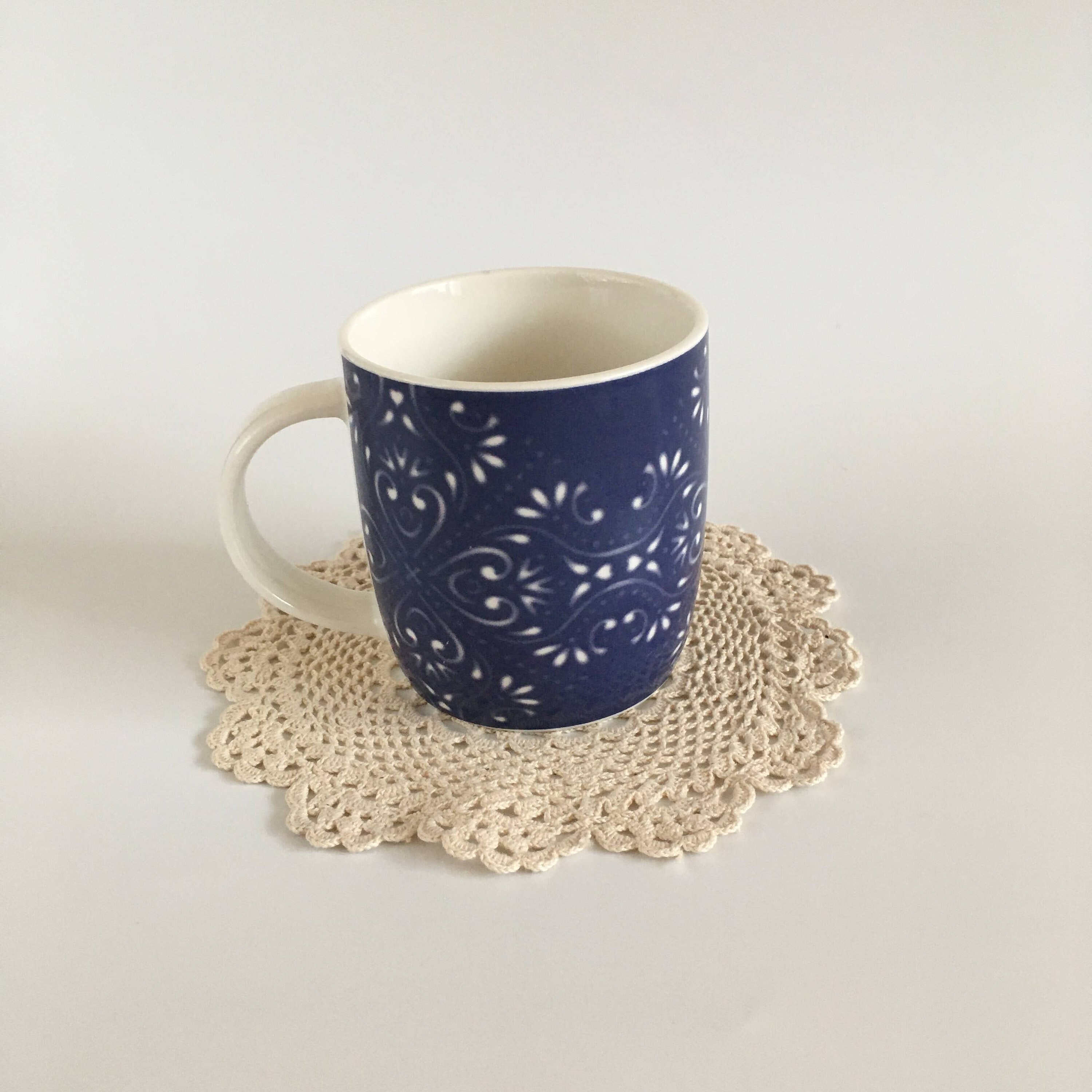 Set of Two Cotton Crochet Small Round Lace Doilies, Shabby Chic Ecru Color Crochet Coasters, Crochet Rustic Home Decor, House Warming Gift, - Thumbnail 6