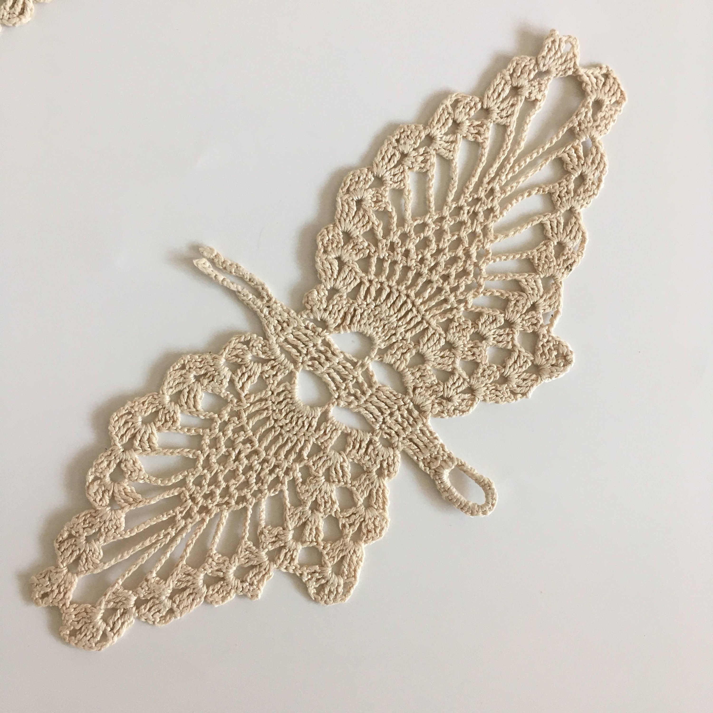 Handmade Cotton Crochet Butterfly Doilies, Small Crochet Lace Doilies, Crochet Butterfly Coasters, Shabby Chic Home Decor, New Home Gift