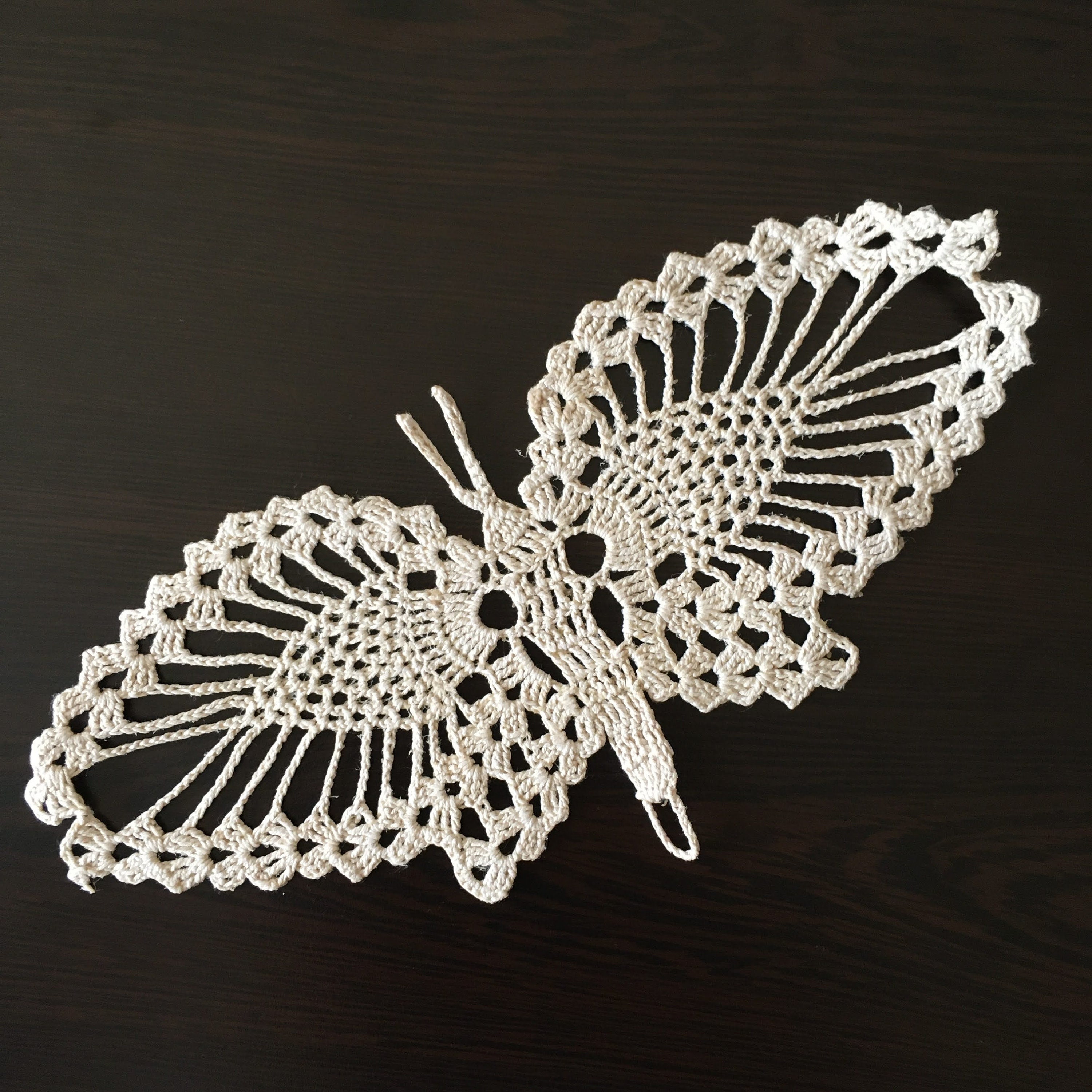 Handmade Cotton Crochet Butterfly Doilies, Small Crochet Lace Doilies, Crochet Butterfly Coasters, Shabby Chic Home Decor, New Home Gift - Thumbnail 5