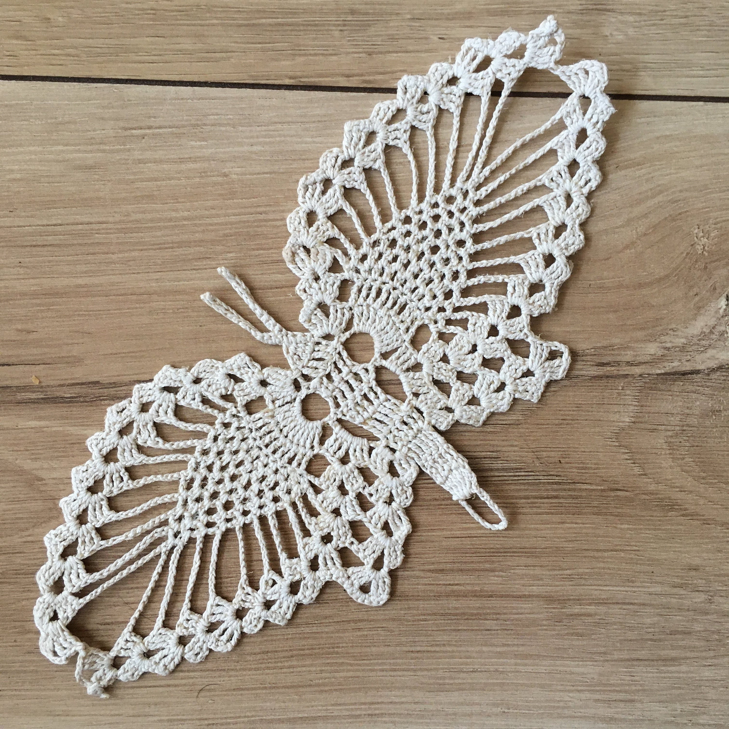 Handmade Cotton Crochet Butterfly Doilies, Small Crochet Lace Doilies, Crochet Butterfly Coasters, Shabby Chic Home Decor, New Home Gift - Thumbnail 6