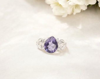 Iolite Gemstone Sterling Silver Ring, 925 Silver Handmade Women Ring, September Birthstone, Pretty Silver Ring, Designer Ring, Gift For Her