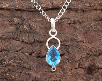 スイスブルートパーズペンダント14.5カラット、925スターリング