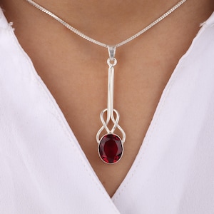 Pendentif Argent 925 – Rubellite Rose – Fait Main – Inde – Neuf