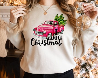 I dig Christmas truck with tree Sublimation, T-shirt Instant digital Download PNG, Backhoe Heavy Equipment Sublimation, commercial use,2022