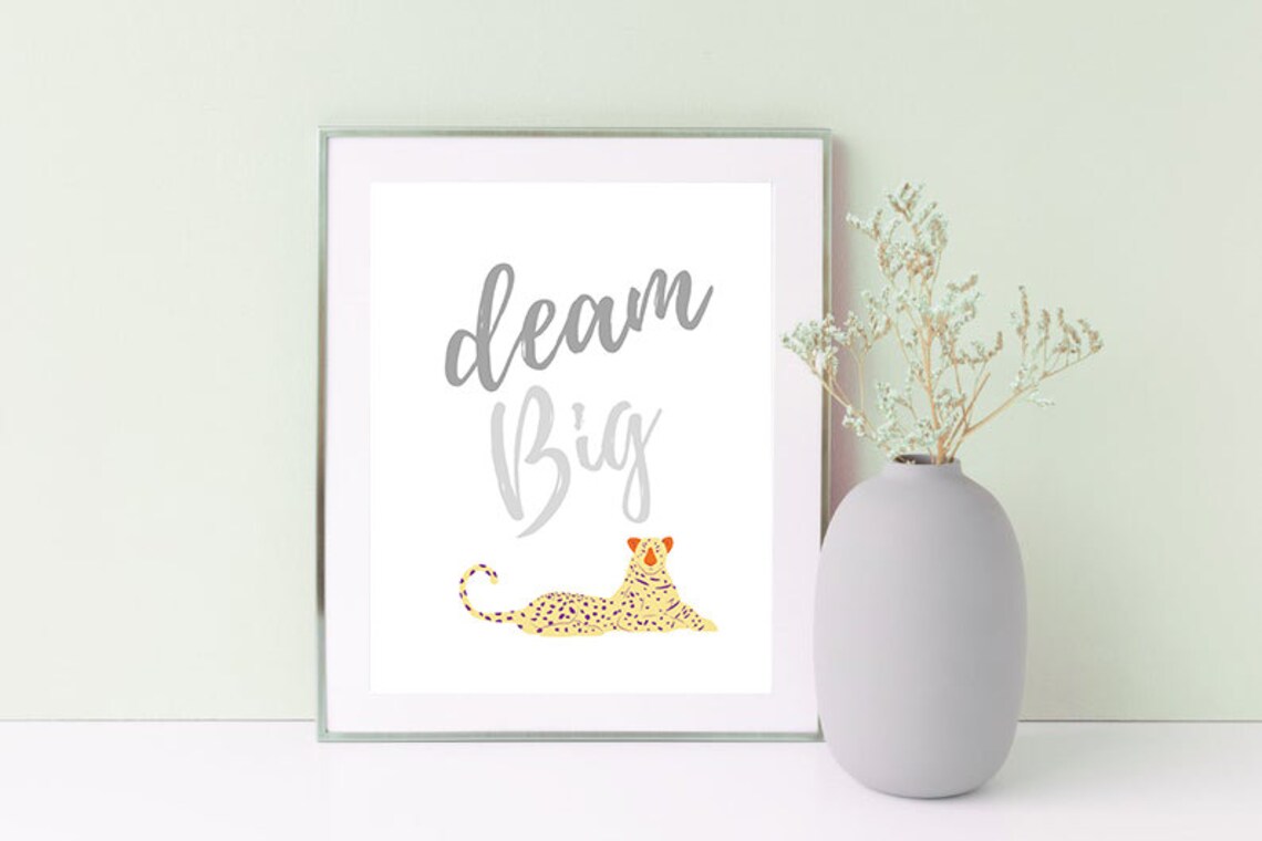 Dream Big Quote, A4 Size, Instant Download, Printables, King,png File ...