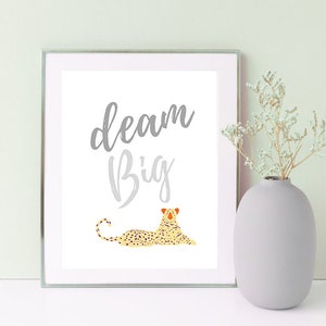 Dream Big Quote, A4 Size, Instant Download, Printables, King,png File ...