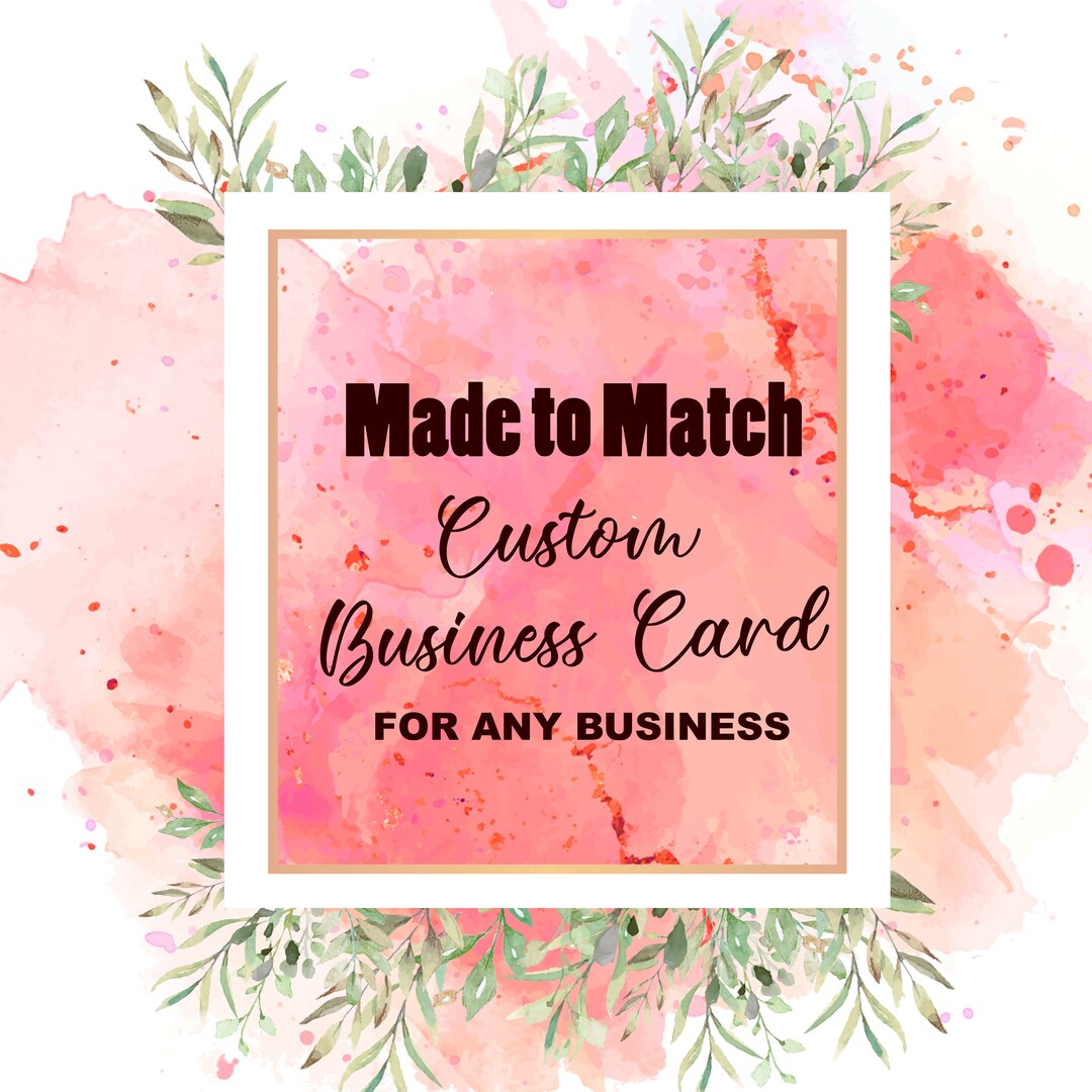 Custom Business Cards Business Card Design Business Card Etsy