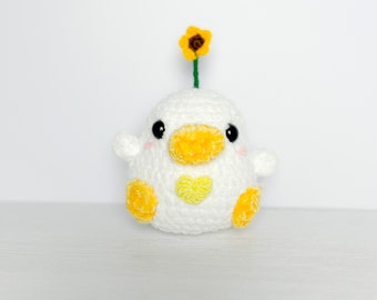 sunflower duck crochet amigurumi MADE TO ORDER