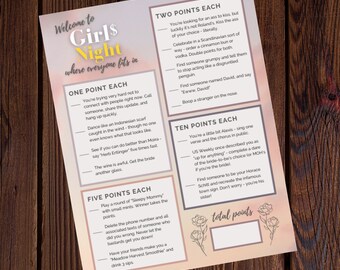 Schitt's Creek Themed Bachelorette Scavenger Hunt Bar Challenge Instant Download
