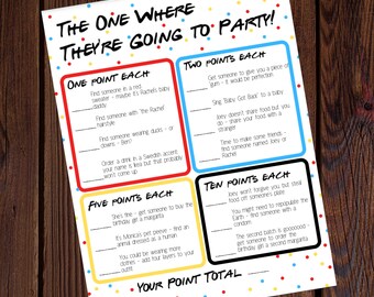 Friends Themed Birthday Girl Scavenger Hunt Bar Challenge Instant Download