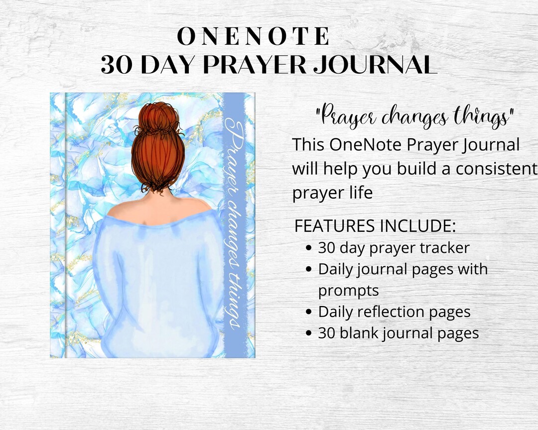 Onenote 30 Day Prayer Journal Style 2 - Etsy