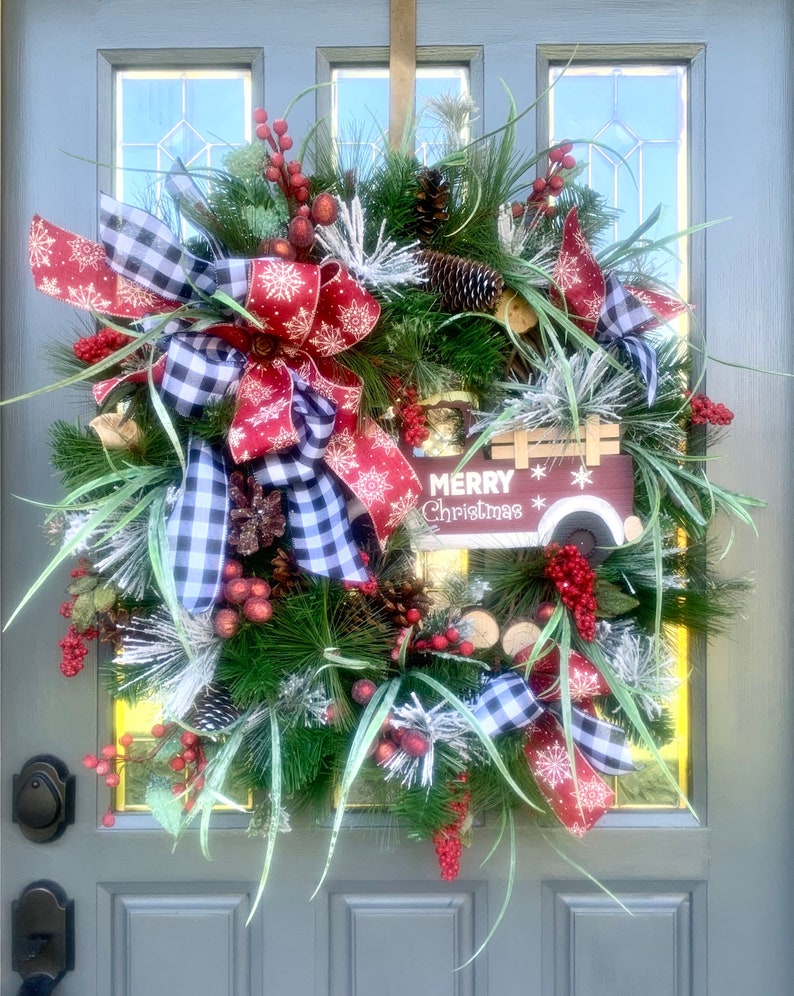 Christmas Wreath Extra Large for Front Door Door Wreath Etsy