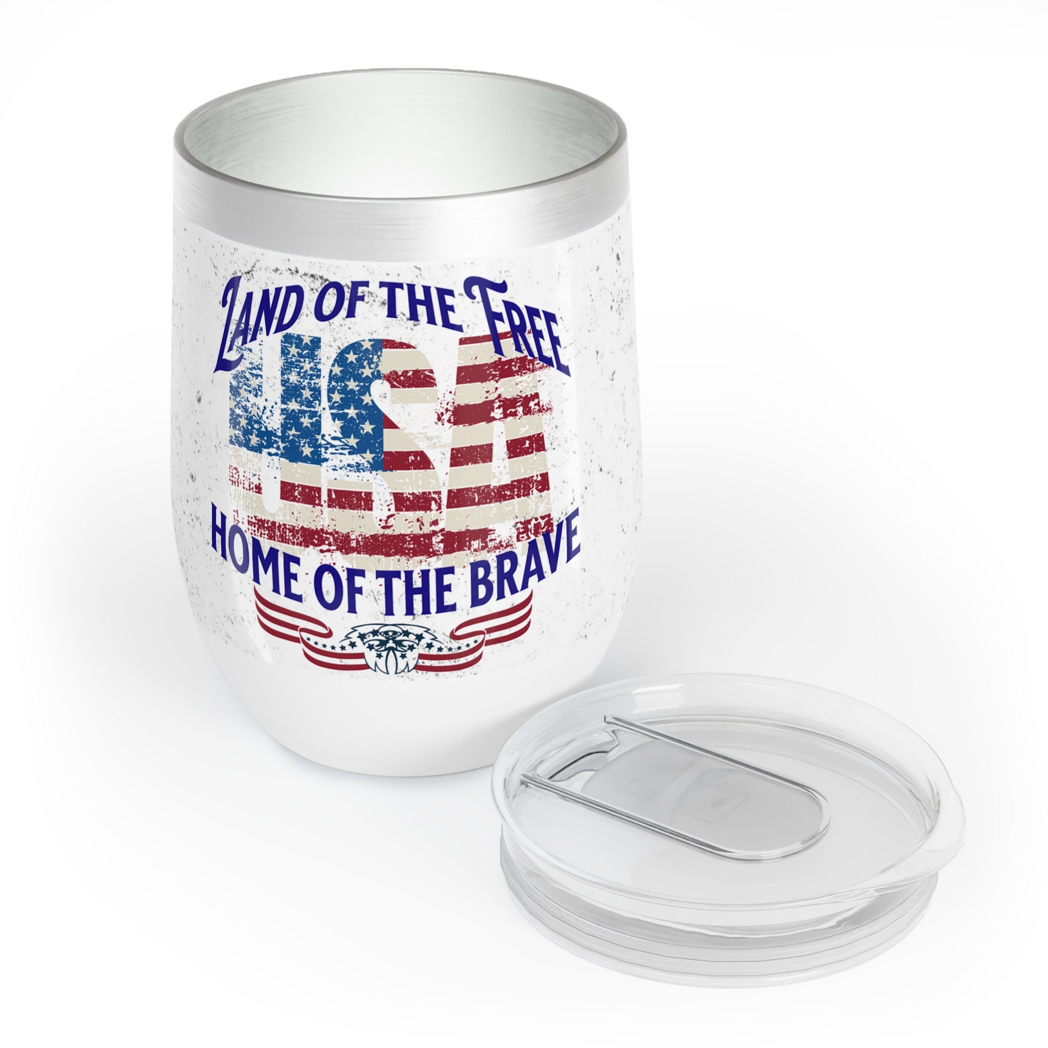 Unabhängigkeitstag Becher – 50 Stück, 473 Ml, Mit US-Flagge Design, Für Kalte & Heiße Getränke, Plastik, Blau-rot-weiß