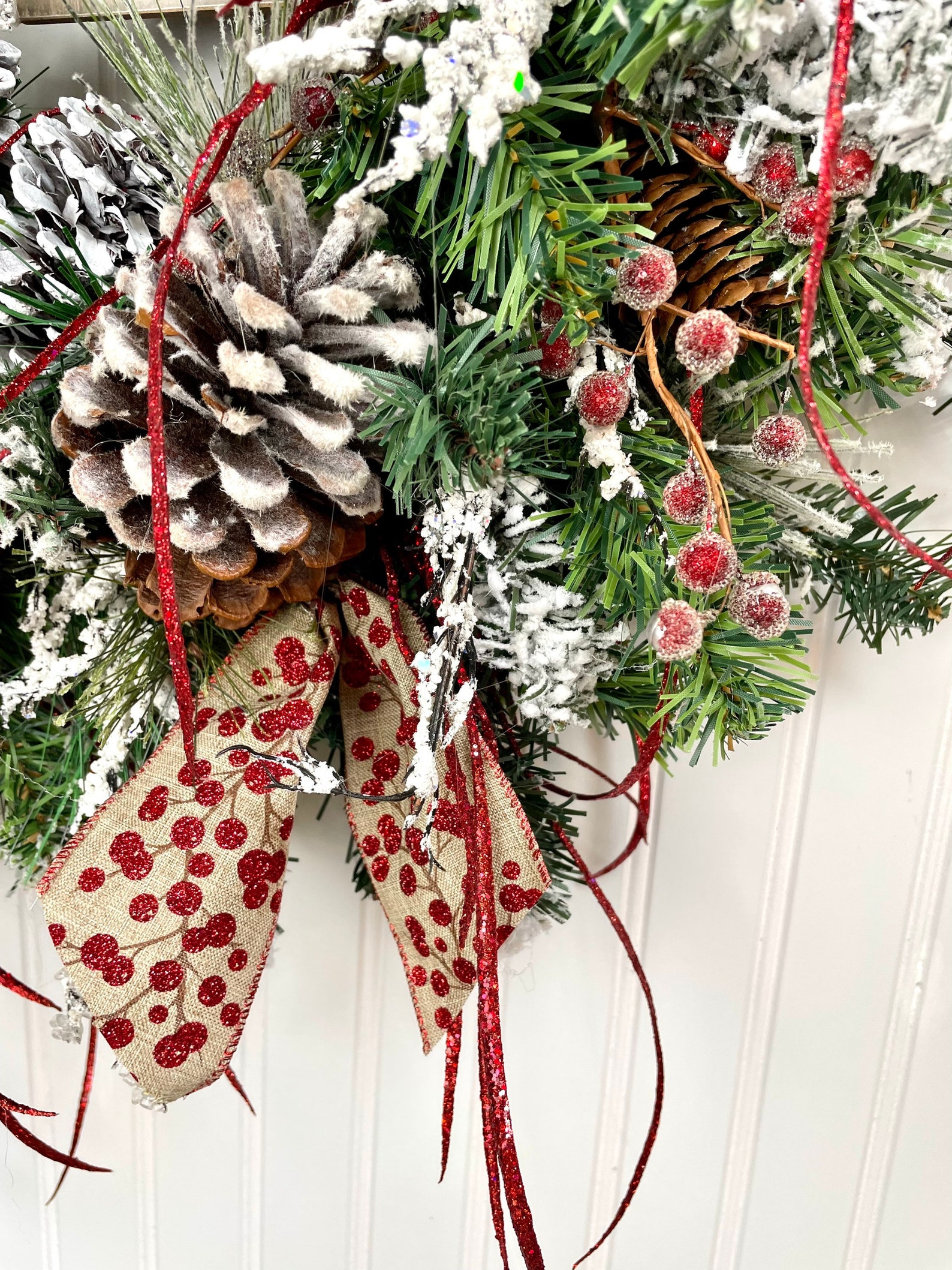 Large Christmas Wreath for Front Door Holiday Door Wreath Etsy