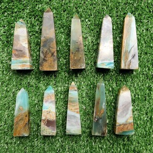 Lot 10 pc Peruvian Blue Opal tower*
