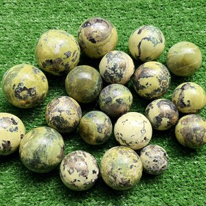 Lot 20 pc Serpentine with Pyrite sphere**