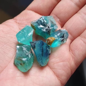 110 ct High grade Peruvian blue opal rough 5 pcs****