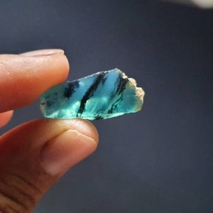 25 ct High grade Peruvian blue opal rough with dentrite