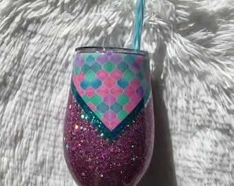 12oz Mermaid wine tumbler