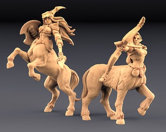1x CENTAUR FEMALE BONES REAPER figurine miniature jdr rpg centaure lance 77264 