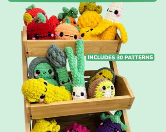 Fruit 'n Veggie Friends PDF Crochet Pattern