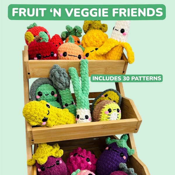 Fruit 'n Veggie Friends PDF Crochet Pattern