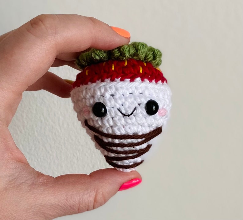 Chocolate Covered Strawberry PDF Crochet Pattern image 6
