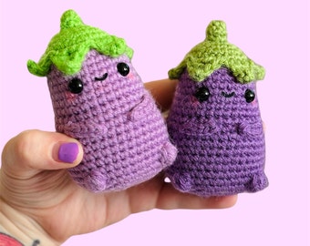 Edna the Eggplant Crochet PDF Pattern