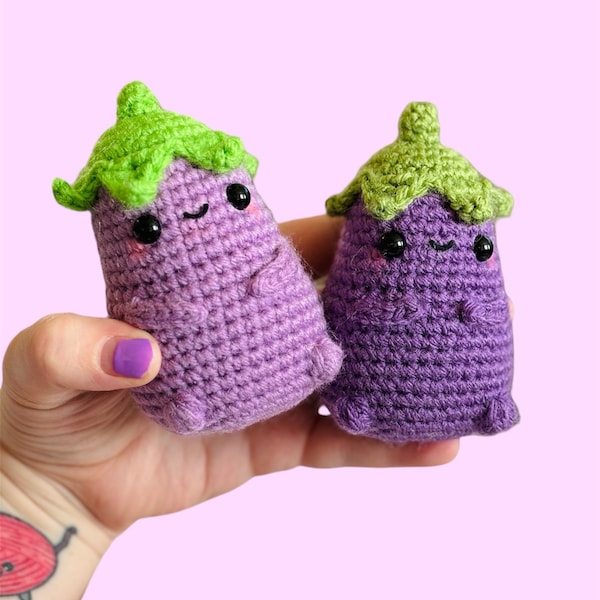 Edna the Eggplant Crochet PDF Pattern