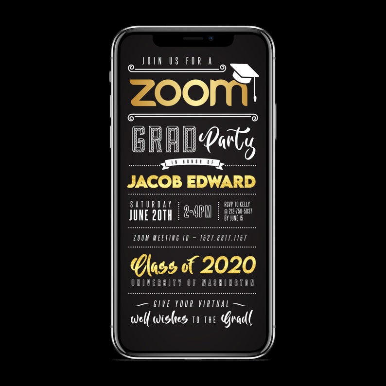 ZOOM Graduation Party Kit Digital Downloads & Custom URL for Etsy