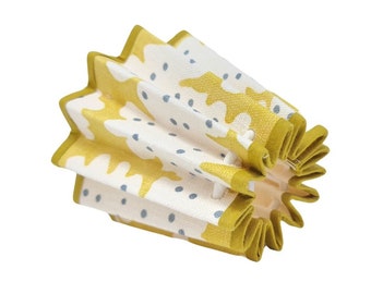 PLEATED LAMPSHADE - wiggle - linen - natural - trim colours - clip on, lamp or pendant light