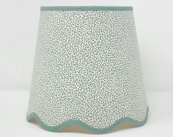 SCALLOP LAMPSHADE - Savannah - Ian Sanderson - natural - scalloped edges - trim colours - clip on, lamp or pendant light