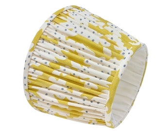 Abażur Gathered - len - różne kolory - spód płaski - lampa lub lampa wisząca