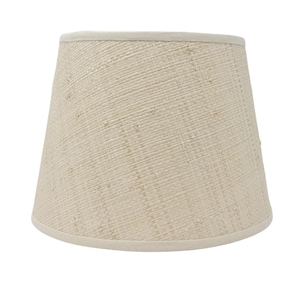 EMPIRE RAFFIA LAMPSHADE - tapered - natural - scalloped edges - trim colours - clip on, lamp or pendant light