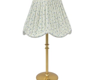 BATTERY LAMPSHADE - Shade only, no base - Linen - Scallop - Any colour - Any light fitting