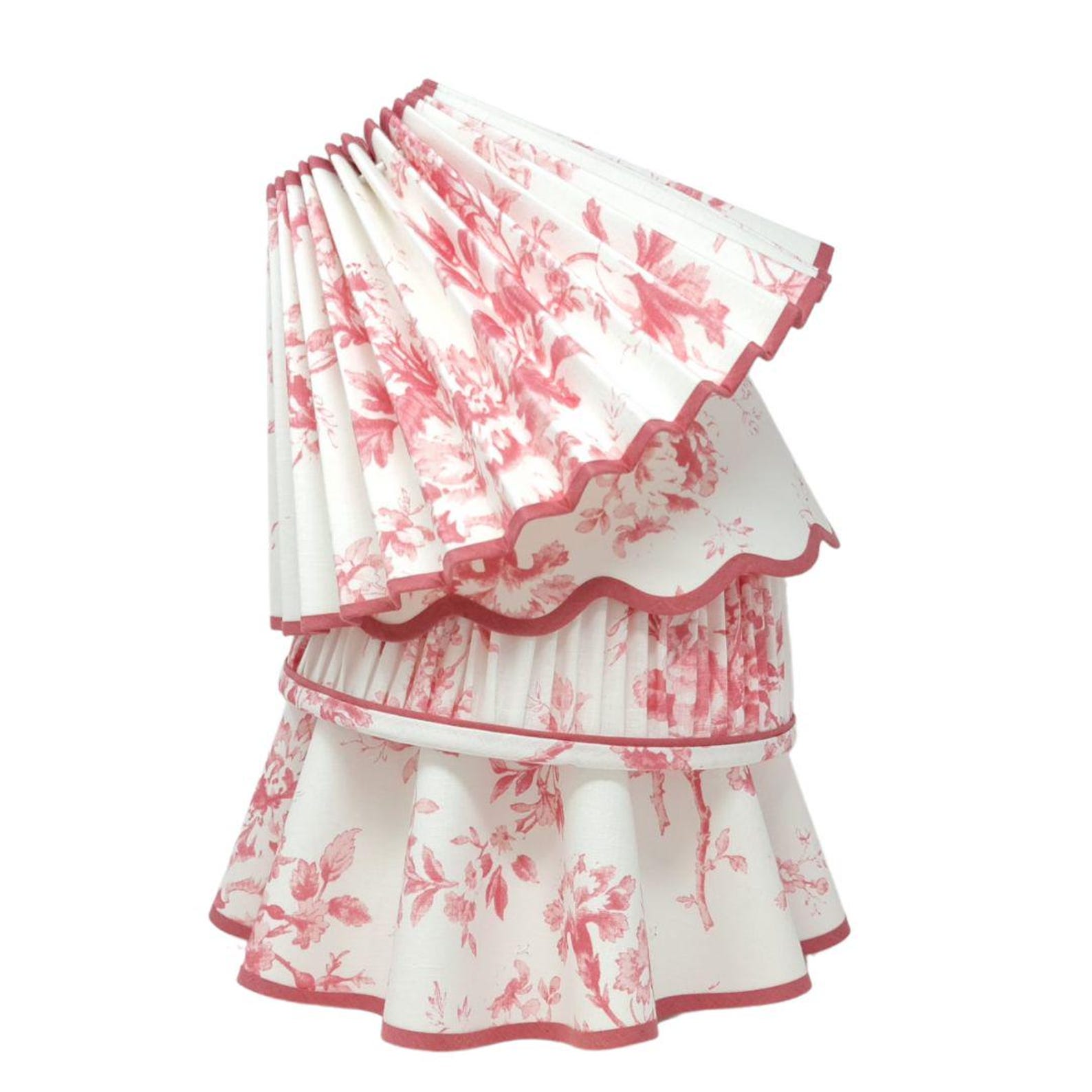 SCALLOP LAMPSHADE - Cabbages and Roses - Natural - Scalloped Edges ...