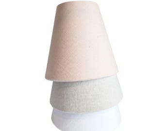 EMPIRE LAMPSHADE - linen - white - colour - flat bottom - lamp or pendant light