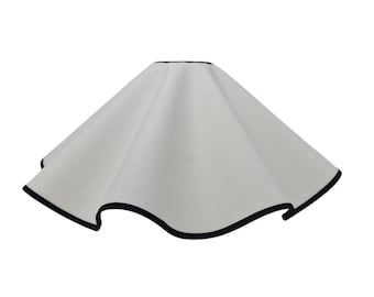 COOLIE CURVY LAMPSHADE - Linen - Flat edged - available in any colour or fitting