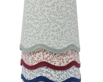 SCALLOP LAMPSHADE - Leonie - Ian Sanderson - natural - scalloped edges - trim colours - clip on, lamp or pendant light
