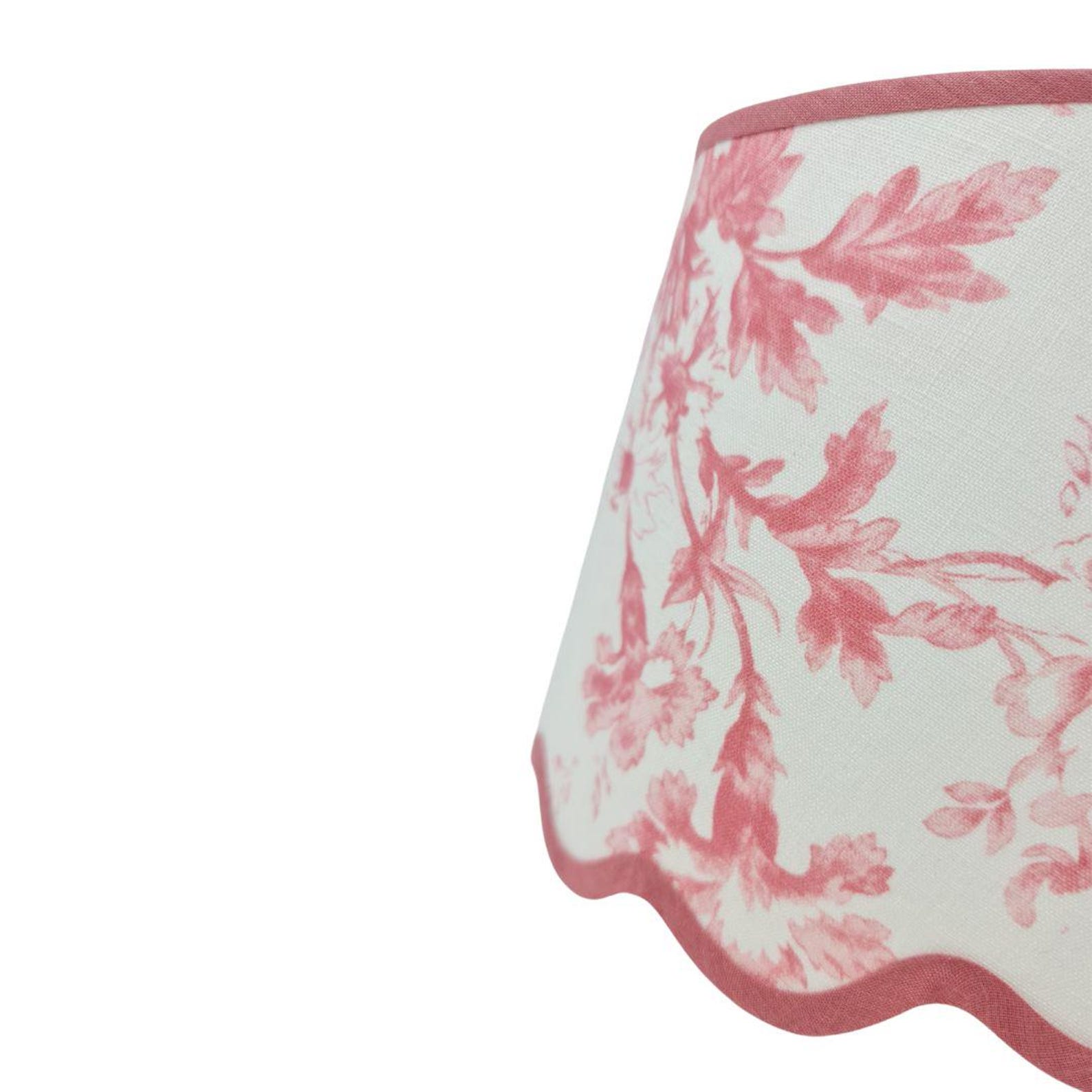 SCALLOP LAMPSHADE - Cabbages and Roses - Natural - Scalloped Edges ...