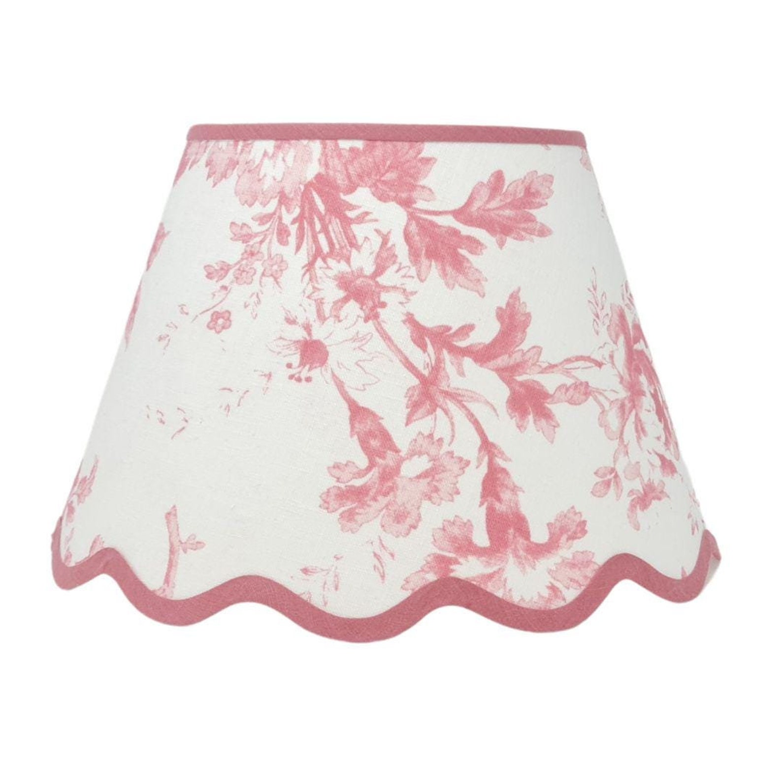 SCALLOP LAMPSHADE - Cabbages and Roses - Natural - Scalloped Edges ...