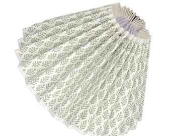 PLEATED LAMPSHADE - Pure Edit - linen - various colours - flat bottom - lamp or pendant light