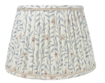 GATHERED LAMPSHADE - Pure Edit - yasmina - linen - various colours - flat bottom - lamp or pendant light